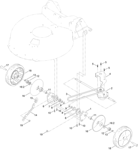 Rear Wheel Assembly Diagram and Parts List for 17739 406000000 - 999999999 Lawn Boy Lawn Mower